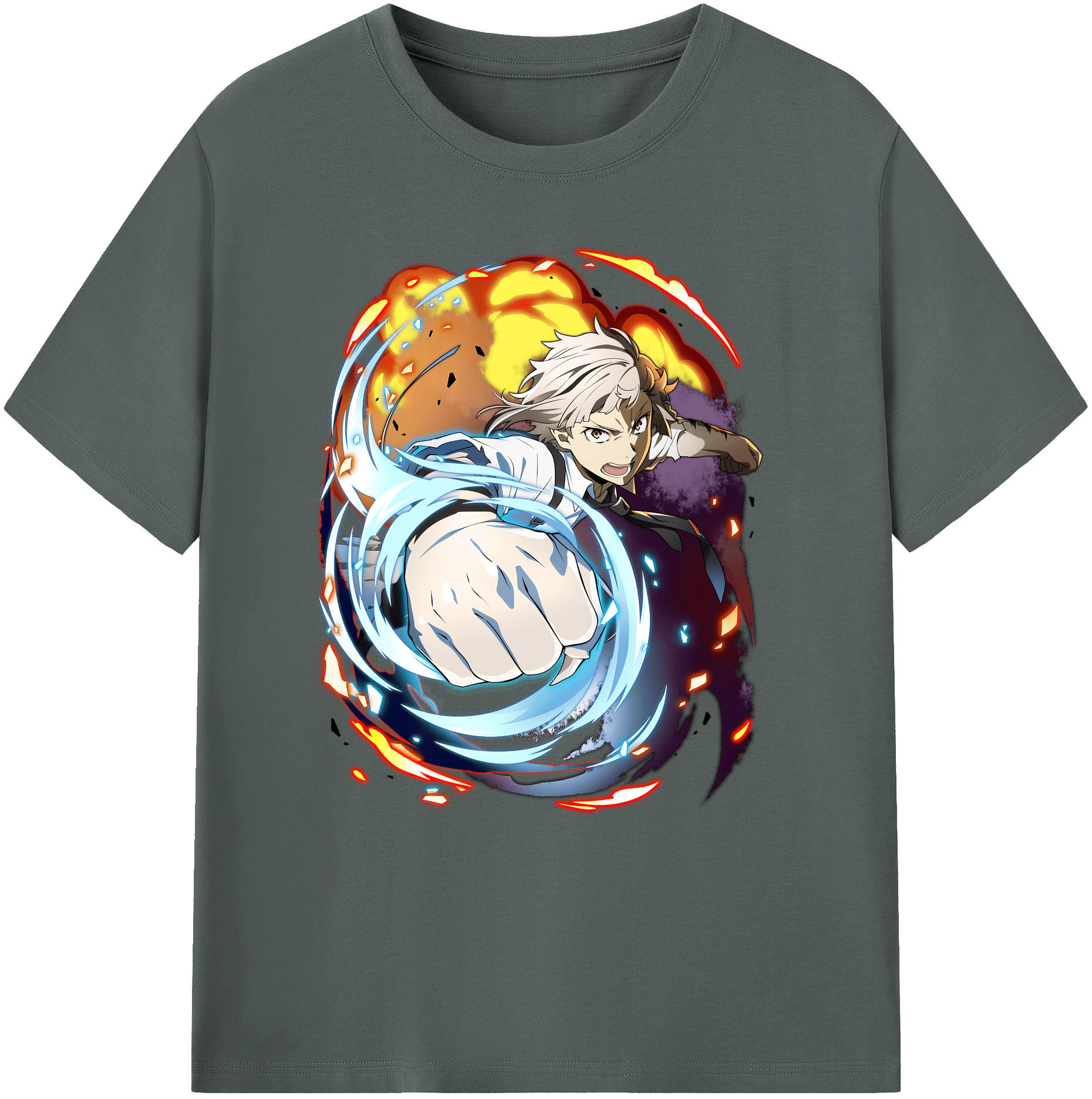 （画像用） 文豪ストレイドッグス Bungo Stray Dogs 綿100％ メンズ半袖Tシャツ｜肌触りやわらか＆通気性